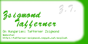 zsigmond tafferner business card